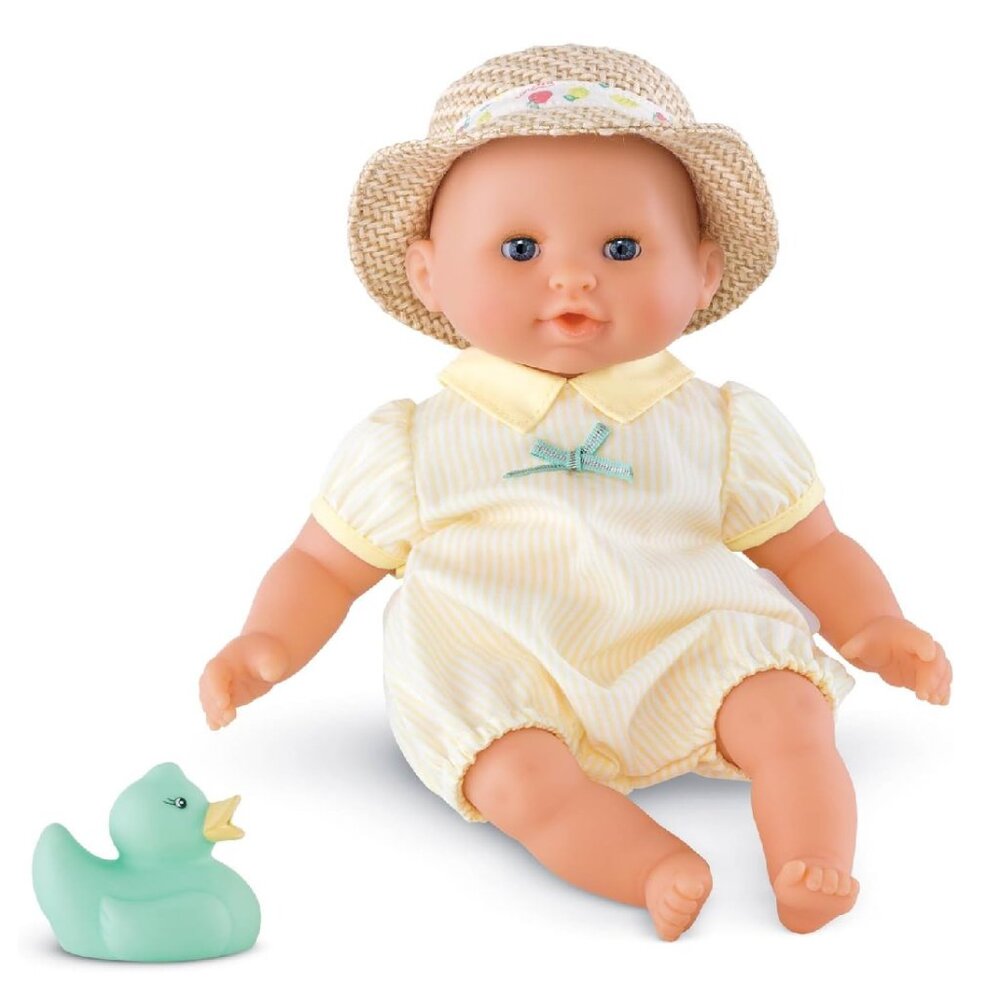 NIB Corolle Bath Toy Fresh Rivera Doll w/Hat * Bath Duck 12"-30cm New in Box